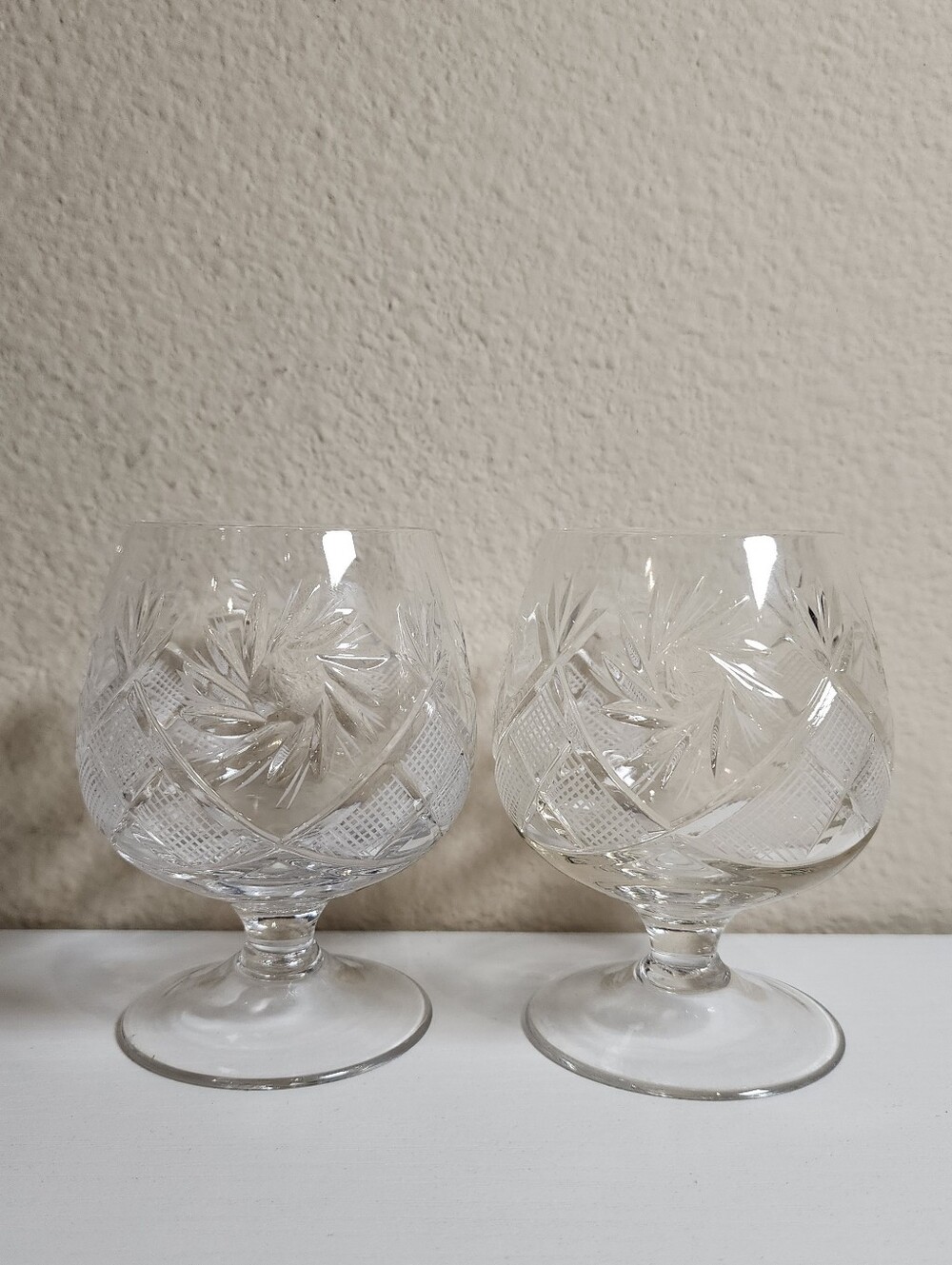 Vintage Crystal Brandy Glasses